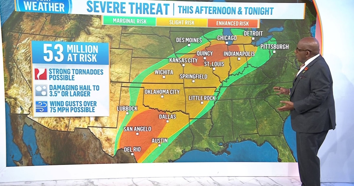 Millions Brace for Severe Storms From Southern Plains to Midwest