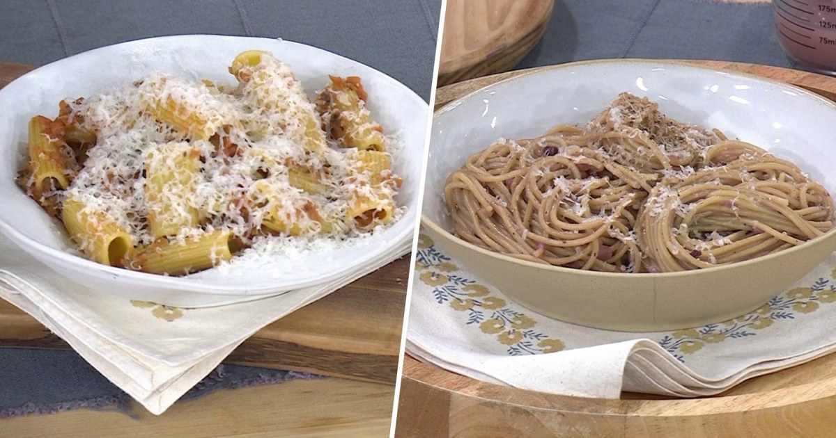 Spaghetti and Rigatoni With Red Wine Sauce: Get the Recipes
