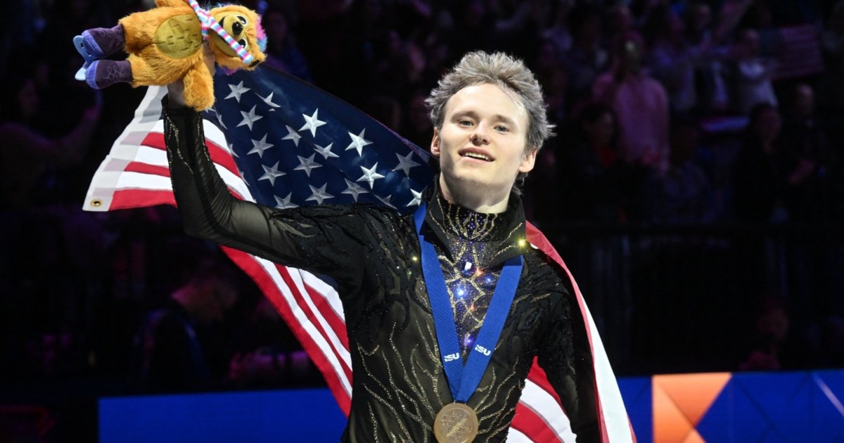 Ilia Malinin won the World Figure Skating Championships title for the third year in a row on Saturday night, making a remarkable comeback after the Winter Olympics. #SundayTODAY.