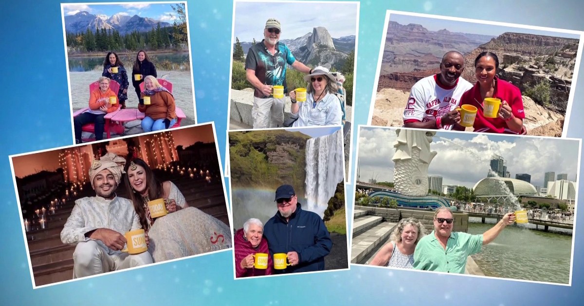 On #SundayTODAY: a brief history of Sunday mugshots as our viewers take that big yellow mug across all seven continents and 50 states.