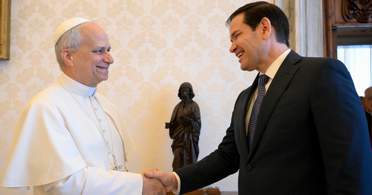 Marco Rubio Meets With Pope Leo XIV Over Iran War and Cuba