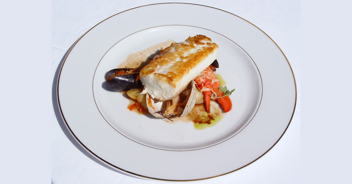 Pan-Seared Halibut with Maine Shellfish Ragout