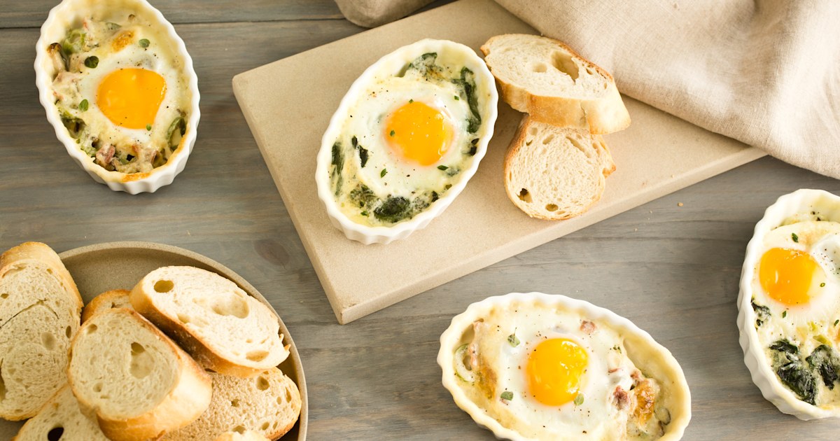 This easy recipe for baked eggs in ramekins will transform your breakfast