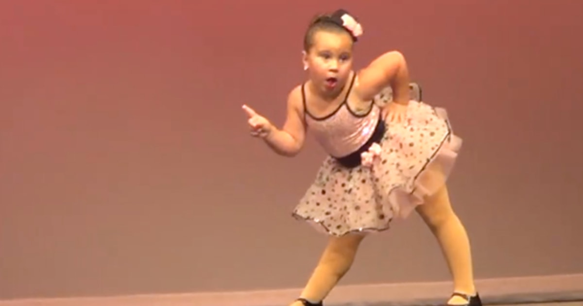 Little girl dances to Aretha Franklin's 'Respect' in recital