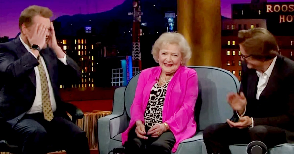 Betty White pulls hilarious prank on James Corden