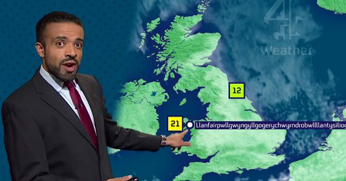 Weatherman aces pronunciation of Llanfair­pwllgwyngyll­gogery­chwyrn
