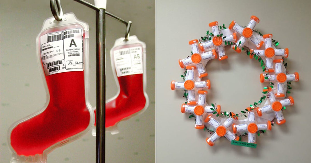Unique Christmas decorations bring joy to hospitals, patients