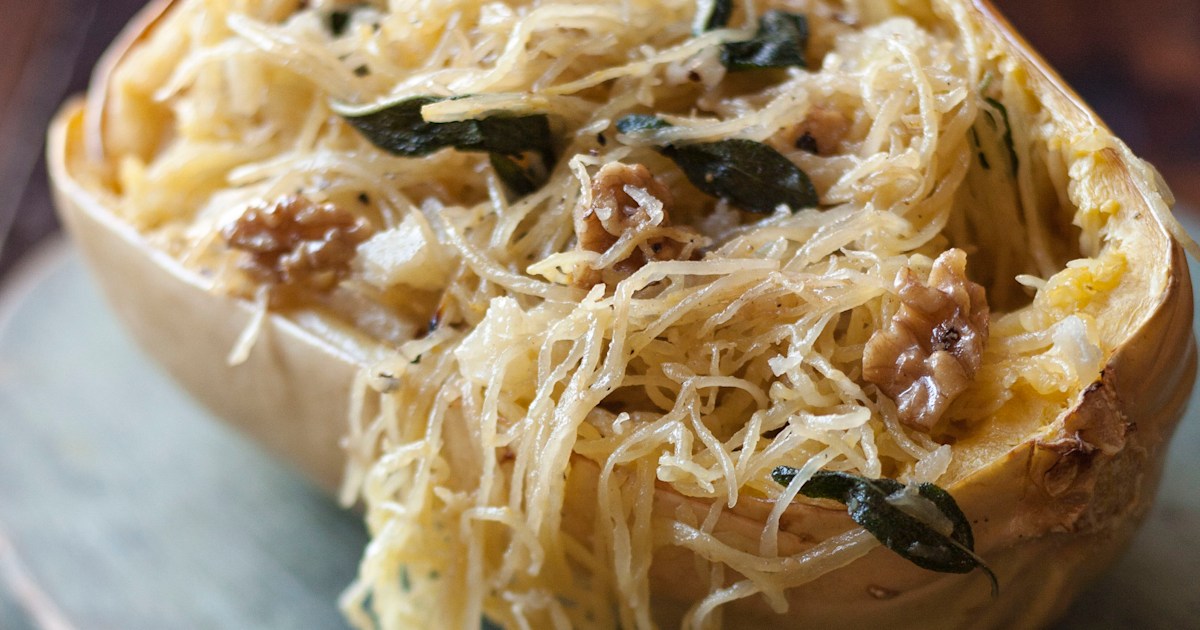 Spaghetti Squash with Sage and Walnuts