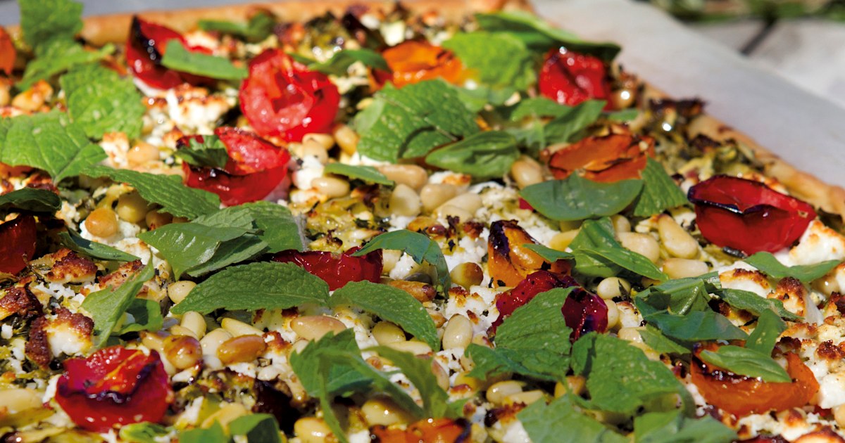 Zucchini and Feta French-Style Pizza