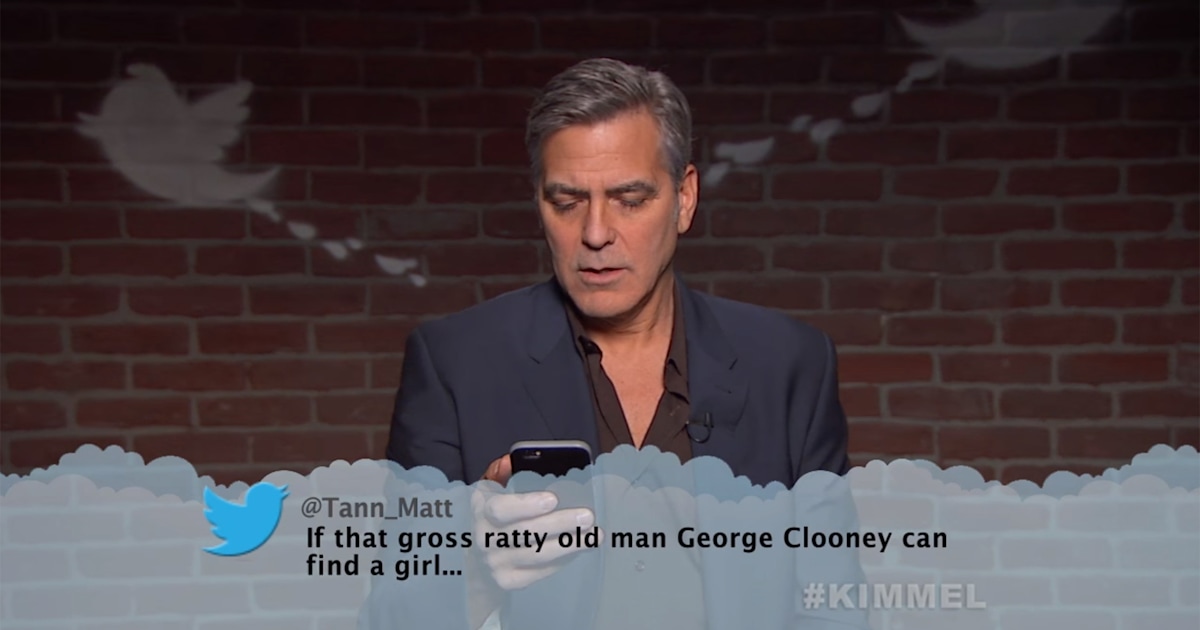George Clooney And Other Celebrities Read Mean Tweets On Kimmel Ahead 7002