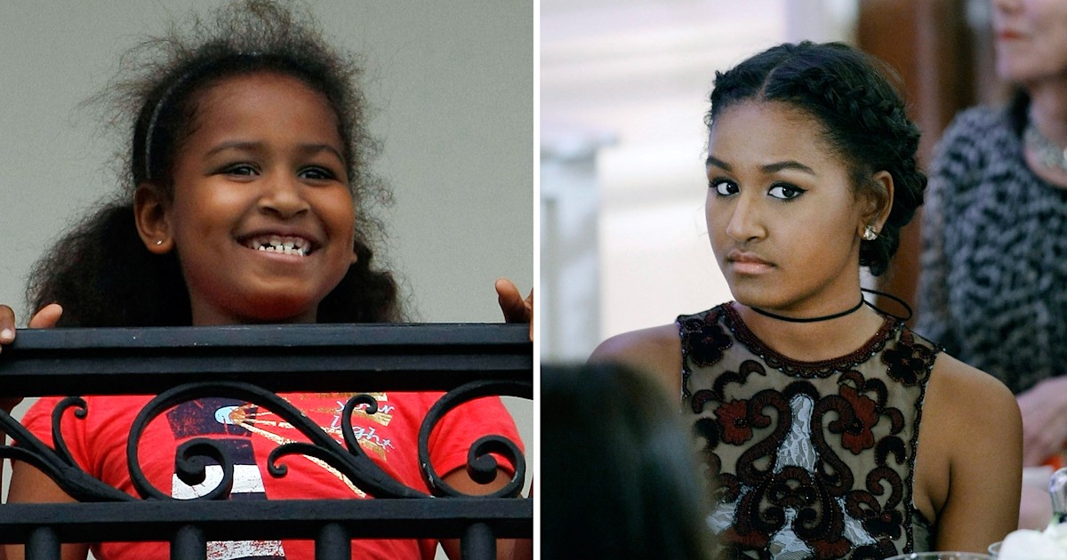 All Grown Up Sasha And Malia Obama Attend First State Dinner 