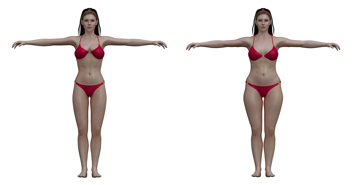 Influencer shows society's 'ideal body' evolution
