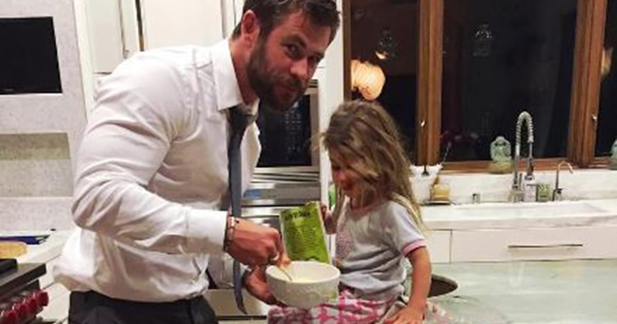 Chris Hemsworth bakes adorable dinosaur cake for daughter India's 4th