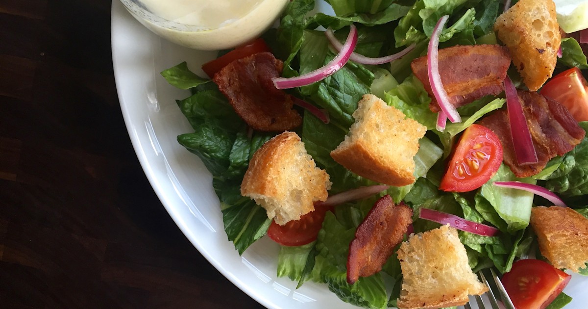 Quick and Easy BLT Salad with Pickled Onions