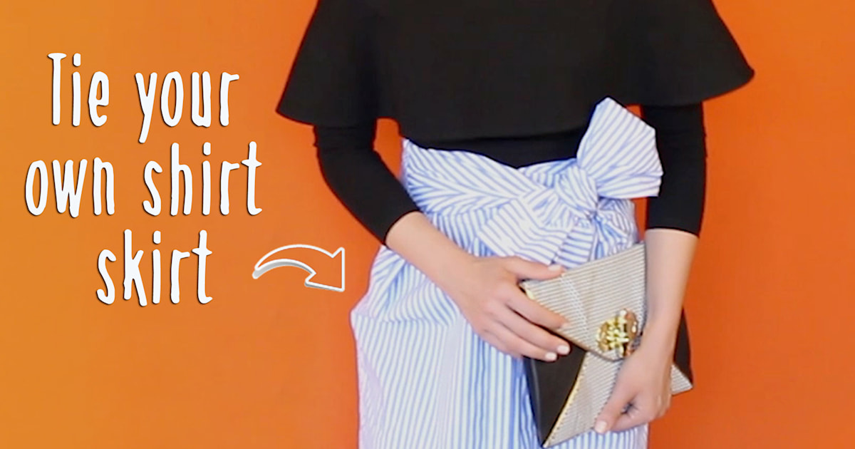 How to tie a shirt into a skirt