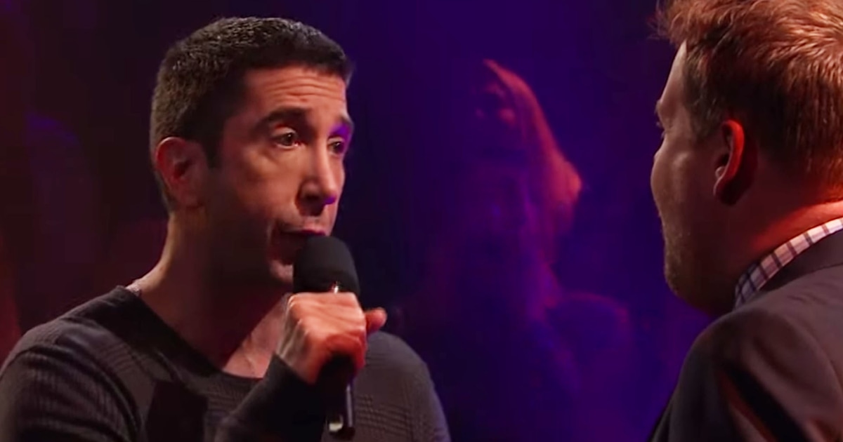 David Schwimmer, James Corden trade insults in rap battle — and it's