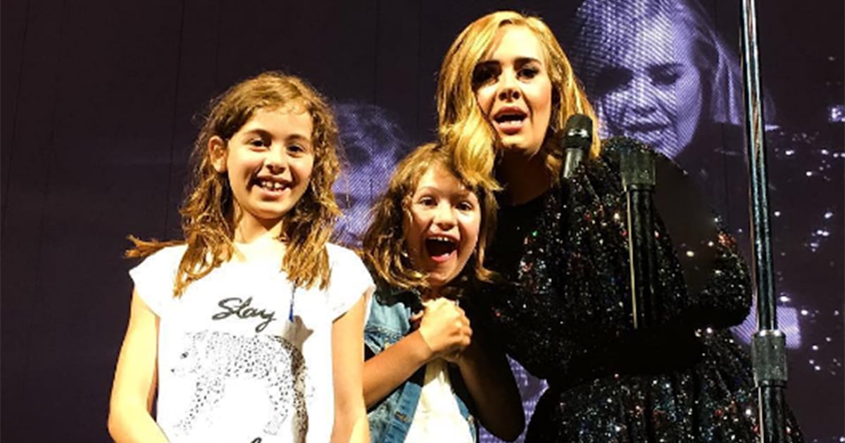 Watch Adele totally freak out after recognizing young fan on stage
