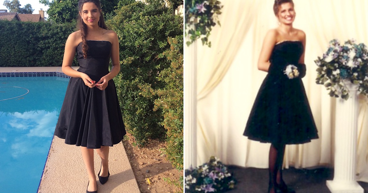 Teen feels like a princess in moms prom dress 25 years later