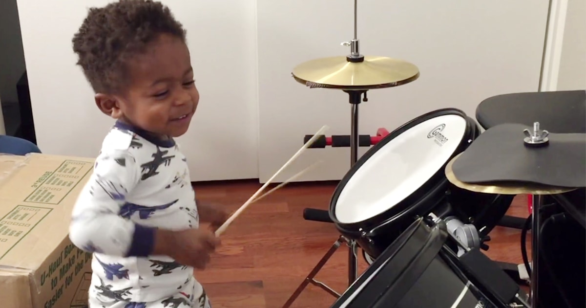 Watch this 1yearold drummer rock out