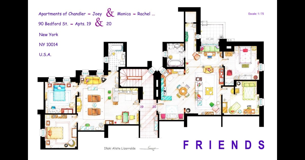 Artist Draws Beautiful Floor Plans Of Famous Tv Show Homes Artist Draws Beautiful Floor Plans Of Famous Tv Show Homes