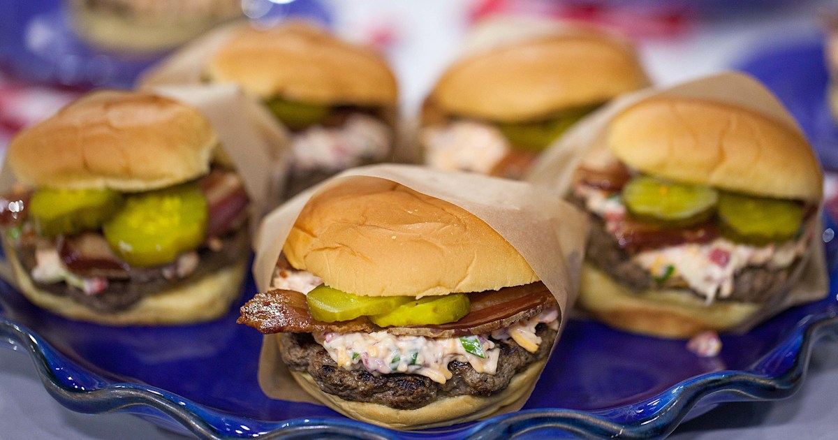 Pimento Cheese and Bacon Burger