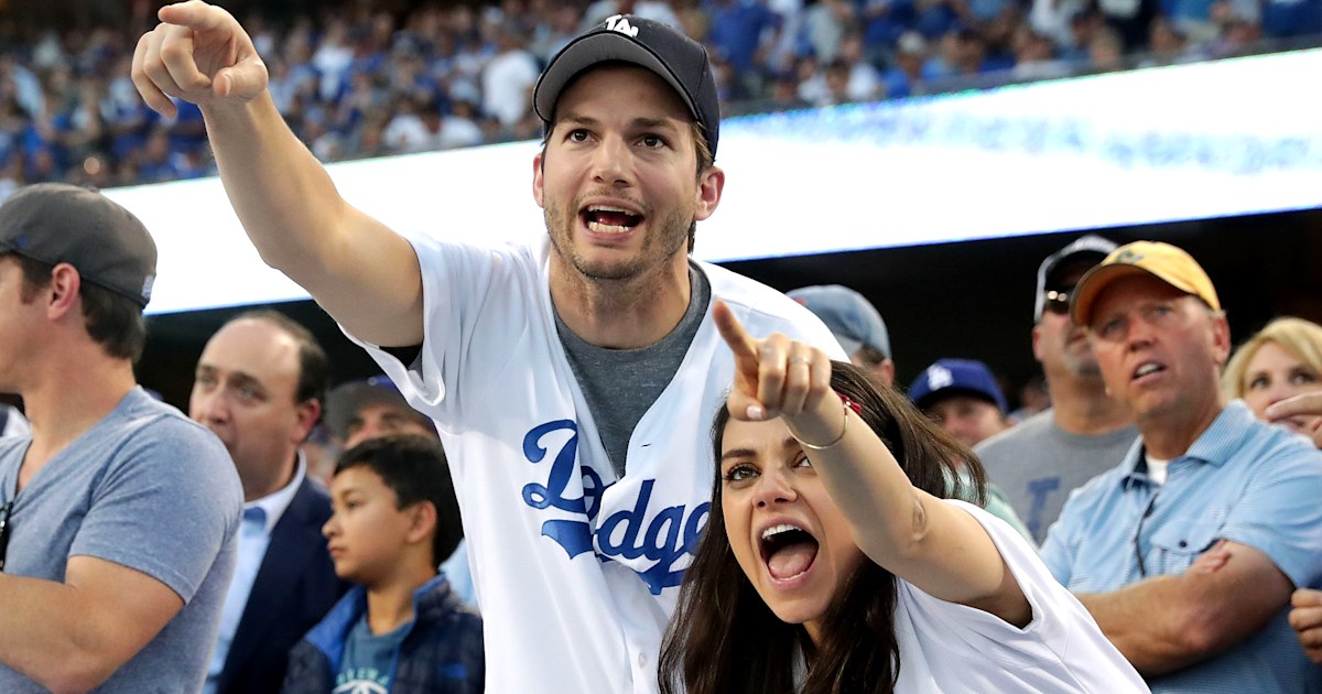 Pregnant Mila Kunis Brings Huge Baby Bump to Dodgers Game with