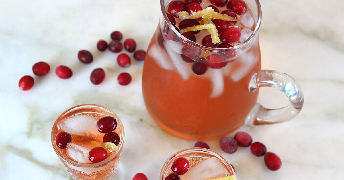 Sparkling CranberryGinger Cocktail recipe