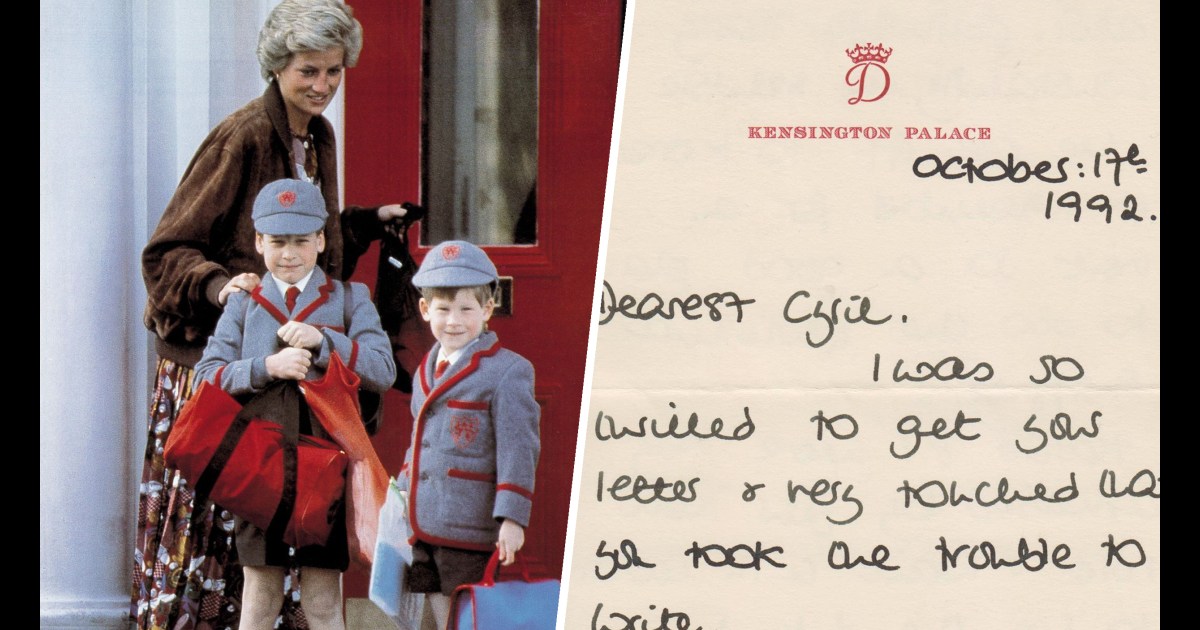 Princess Diana's private letters show her love for young sons, William
