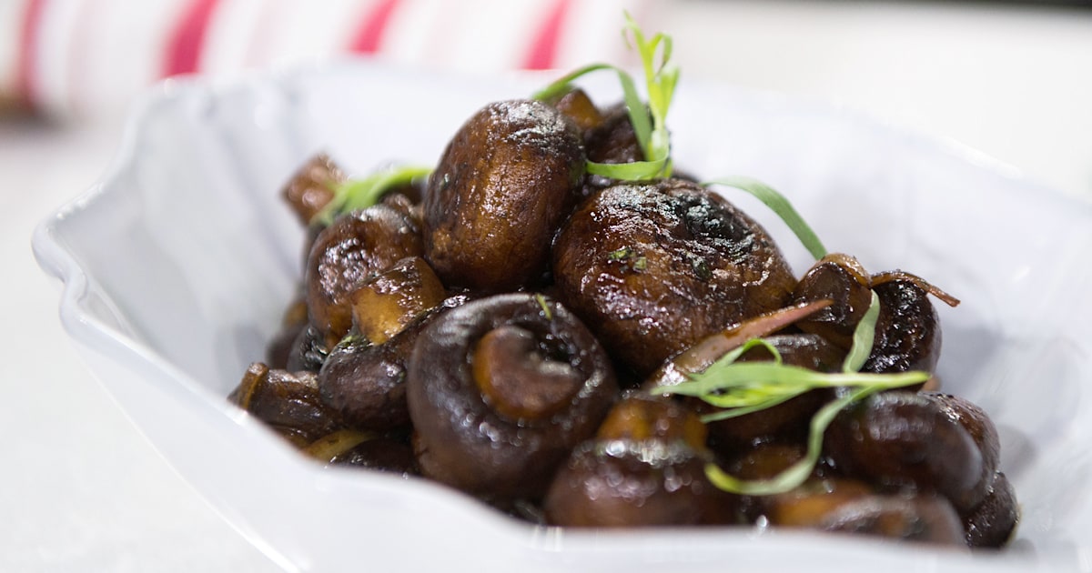 Subtly sweet balsamic-glazed mushrooms are an easy side dish