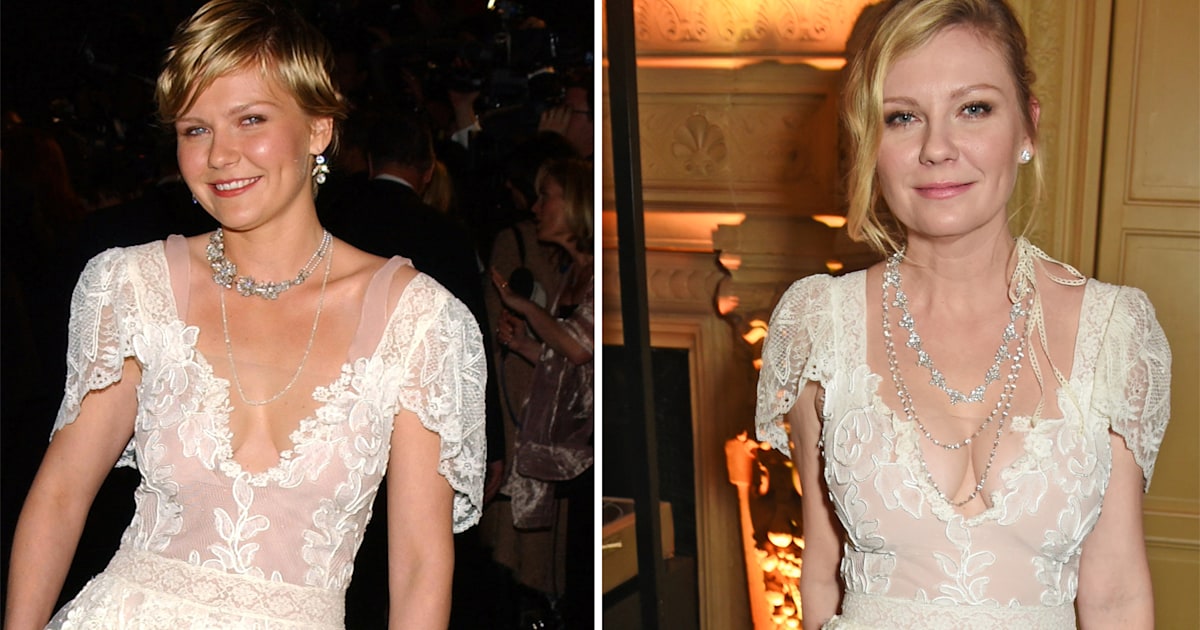Kirsten Dunst wore the same lacy dress 13 years later and still looks  amazing