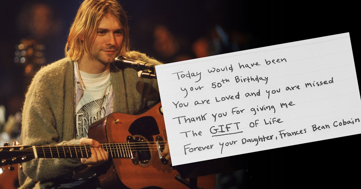 https www today com popculture frances cobain writes sweet note dad kurt cobain his 50th t108394