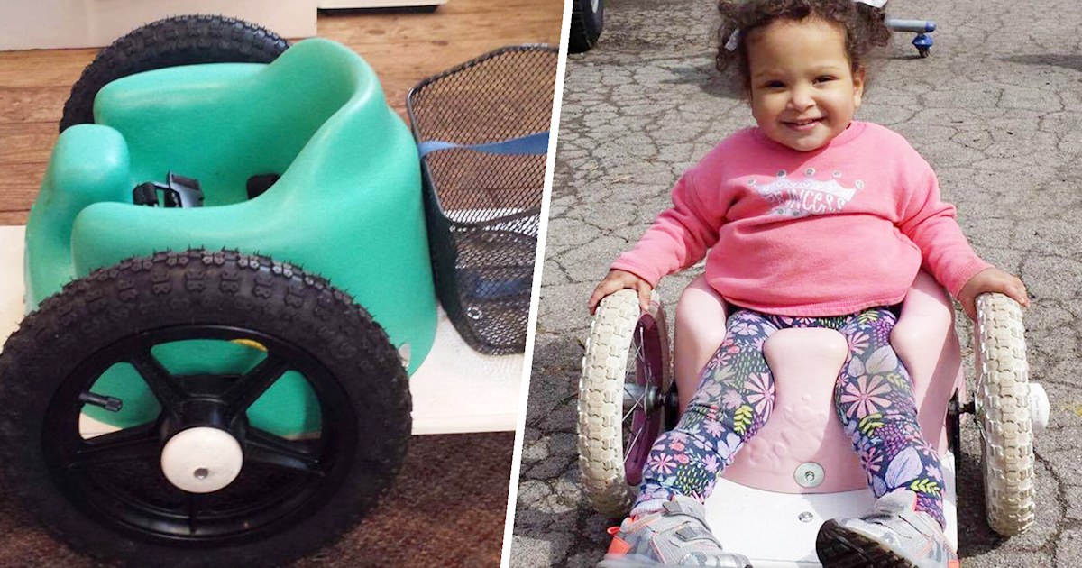 Girl with spina bifida inspires family to make wheelchairs