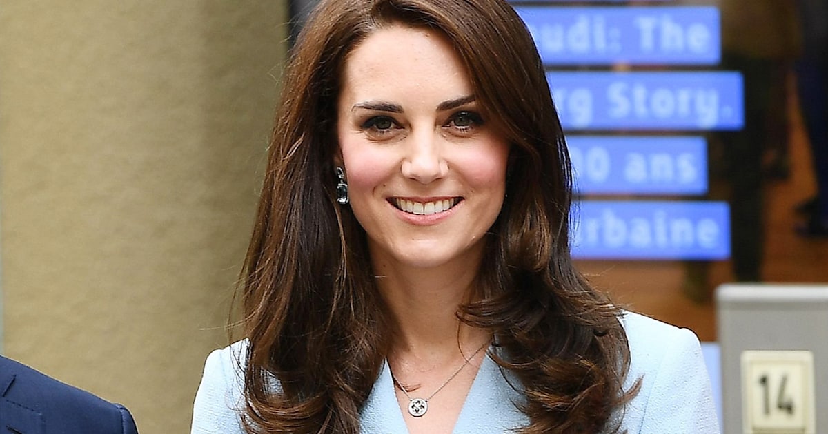 Former Kate Middleton wears blue Emilia Wickstead coatdress