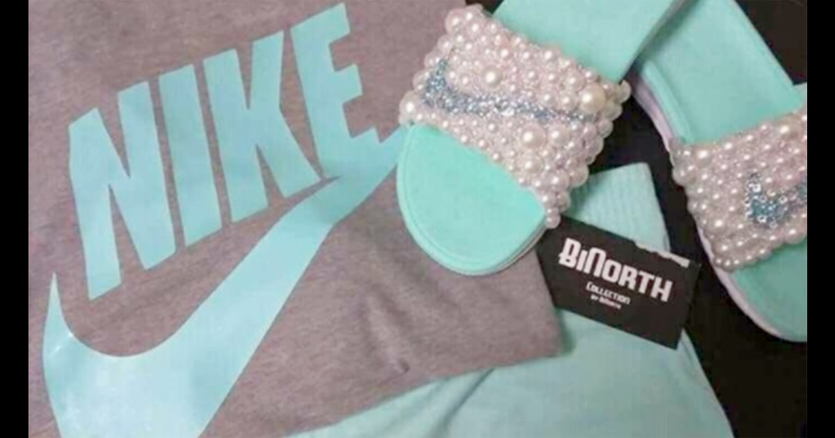 pink and blue nike outfit