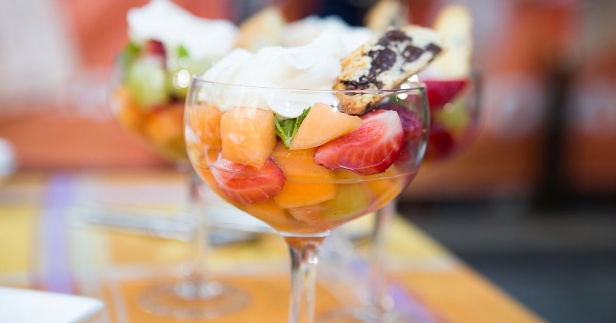 Summer Fruit with Wine and Mint Recipe