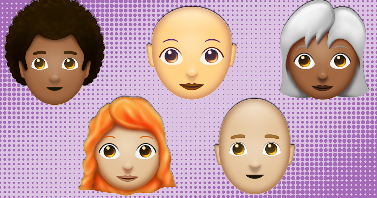 New redhead emojis arrive, along with other unique hair styles