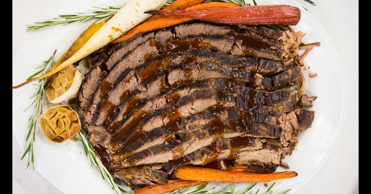 Rosh Hashanah recipes Tender brisket and noknead challah