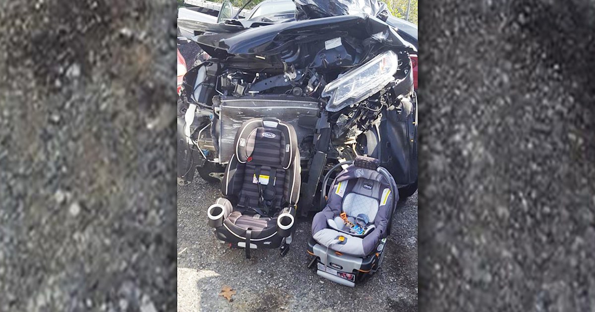 Mom's viral photo after crash shows why car seats are so important