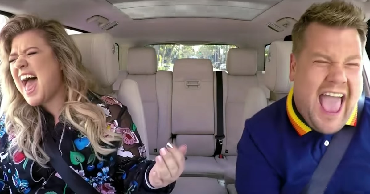 See Kelly Clarkson rock out on Carpool Karaoke … and get a romantic