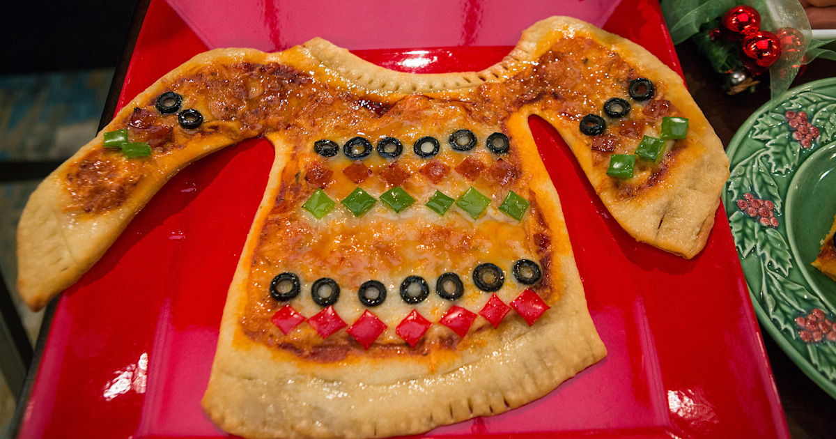 Christmas tree deals pizza sweater