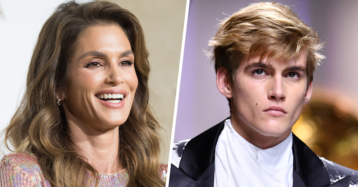 Cindy Crawford Cheers On Son Presley At Paris Fashion Week Cindy Crawford Cheers On Son Presley At Paris Fashion Week