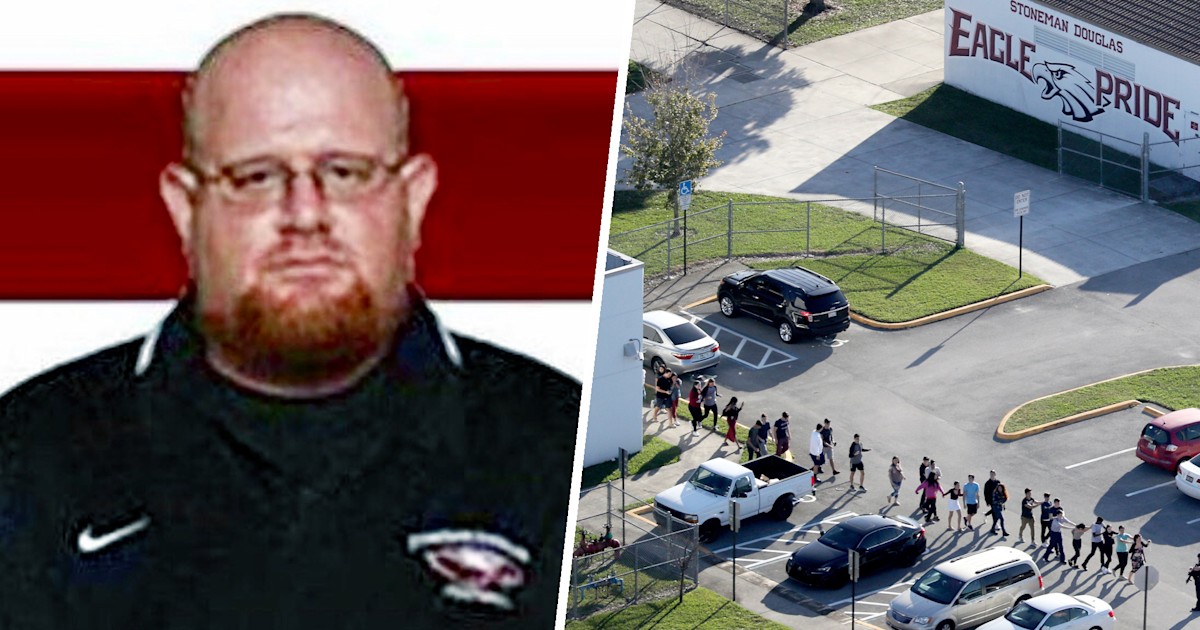 Football coach 'died a hero' shielding students in Florida school shooting