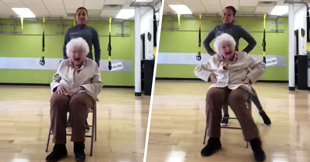 93 Year Old Woman Loves Working Out In Viral Video 0104