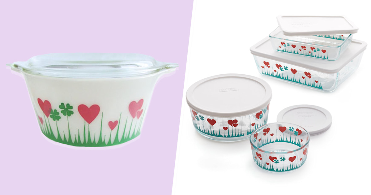 Pyrex Brand relaunches 1959 Lucky in Love casserole dish