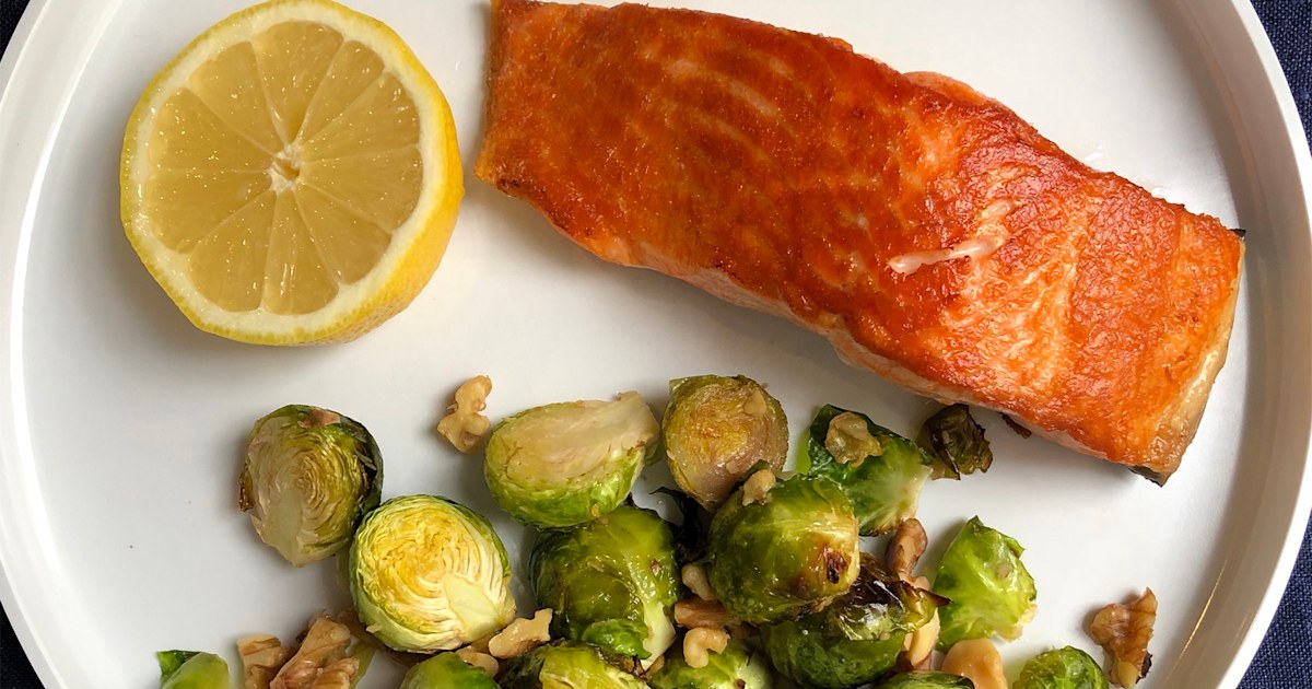 Pan-Seared Salmon and Roasted Brussels Sprouts Recipe