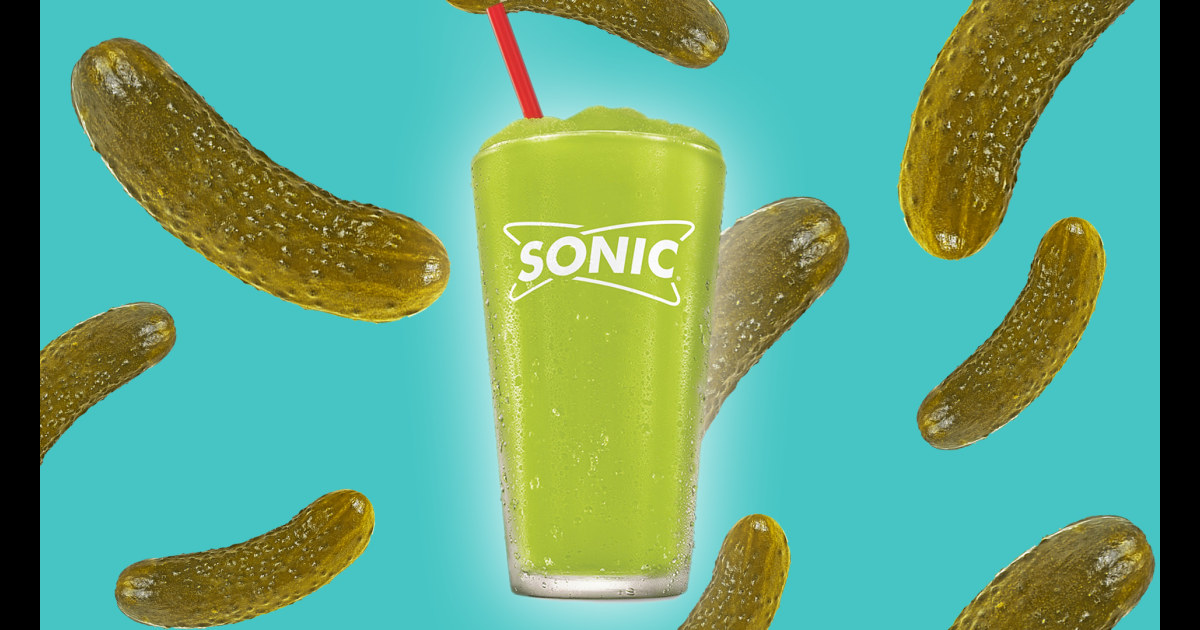 Sonic DriveIn pickle trend with a new pickle juice slush