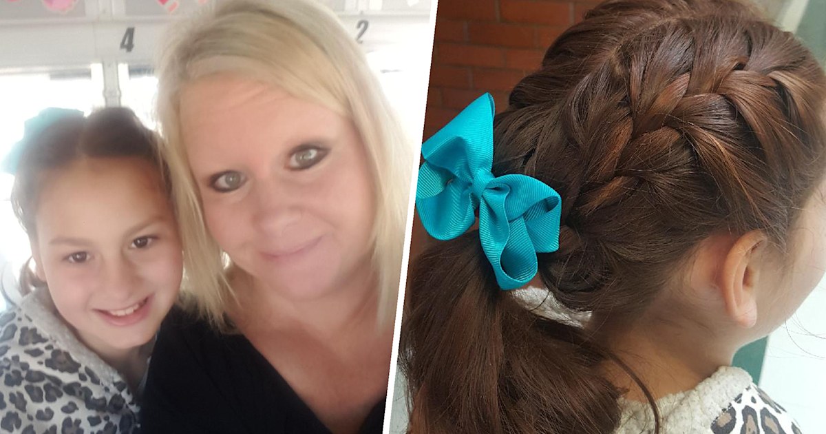 Bus driver braids this little girl's hair every morning since her mom died