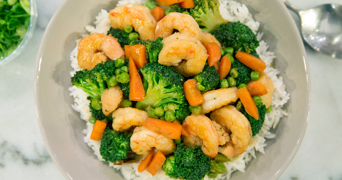 Easy Shrimp Stir Fry with Steamed Jasmine Rice Recipe