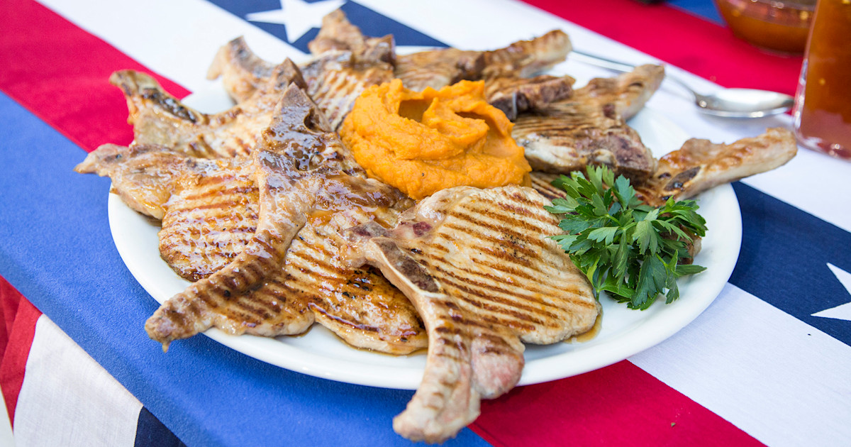 Sunny Anderson's Glazed Grilled Pork Chops Recipe