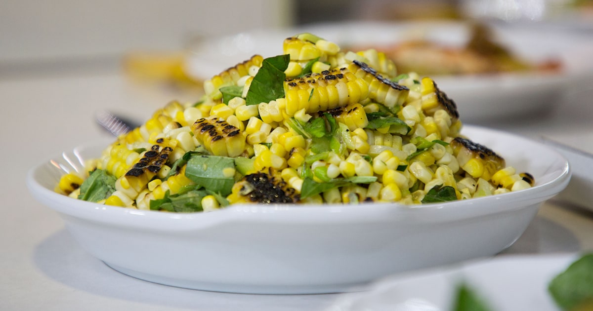 Make the most of sweet summer corn with this easy grilled veggie salad